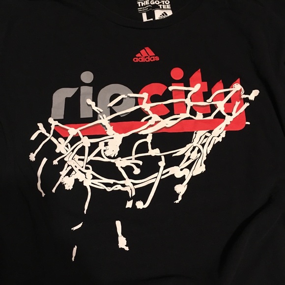 Adidas Rip City Tee Shirt Portland Oregon Blazers - Picture 3 of 8